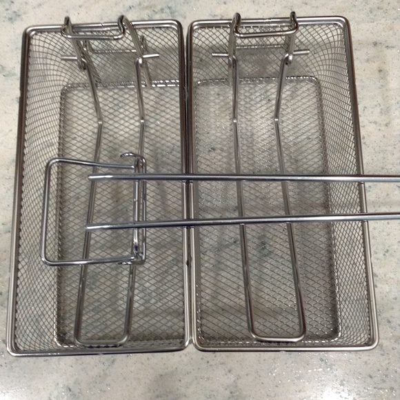 Three Piece Frying Basket Set No More Fishing Around For Fried Food In the Pot - Picture 1 of 3